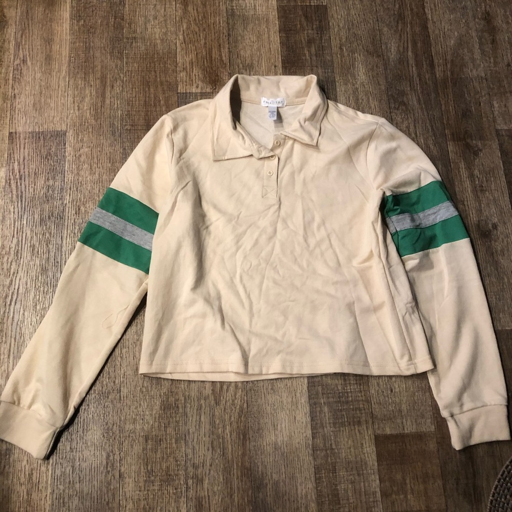 Cropped polo shirt
